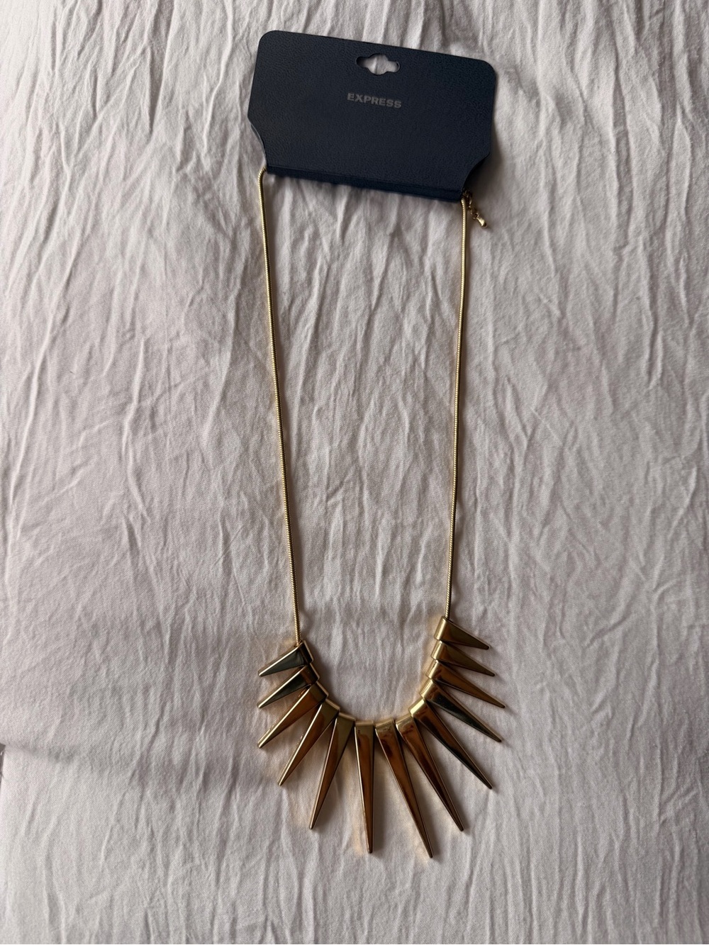 Express Gold Spike Collar Necklace